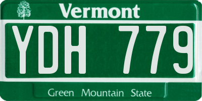 VT license plate YDH779