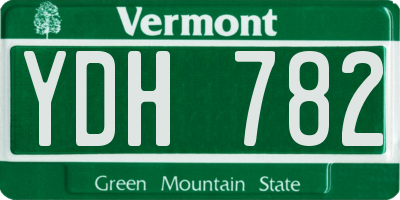 VT license plate YDH782