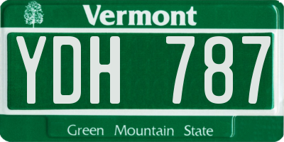 VT license plate YDH787