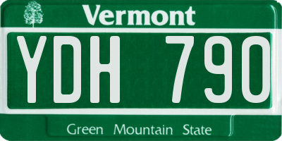 VT license plate YDH790