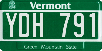 VT license plate YDH791