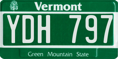 VT license plate YDH797