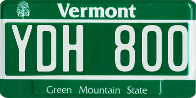 VT license plate YDH800