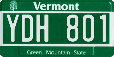 VT license plate YDH801