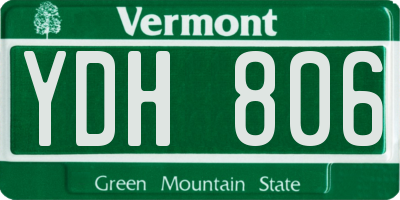 VT license plate YDH806