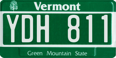 VT license plate YDH811