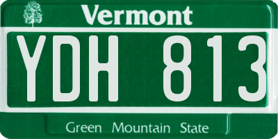 VT license plate YDH813