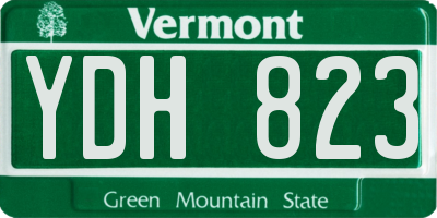 VT license plate YDH823