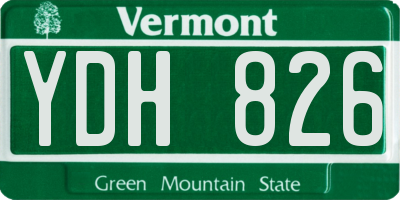 VT license plate YDH826