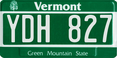 VT license plate YDH827
