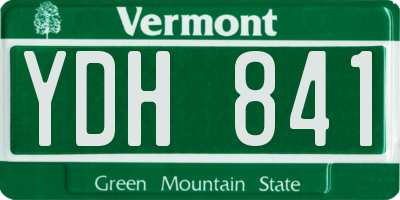VT license plate YDH841