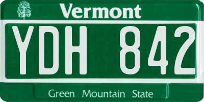 VT license plate YDH842