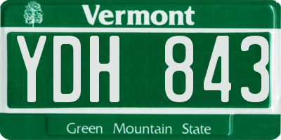 VT license plate YDH843