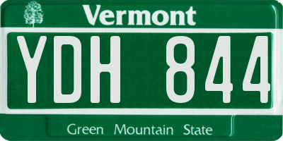 VT license plate YDH844