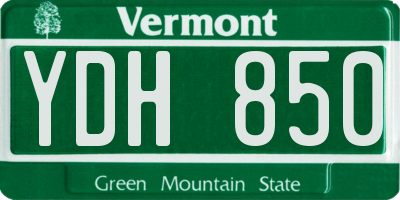 VT license plate YDH850