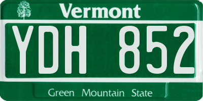 VT license plate YDH852