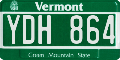 VT license plate YDH864