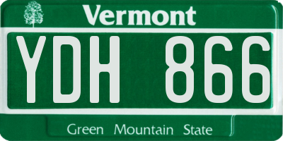 VT license plate YDH866