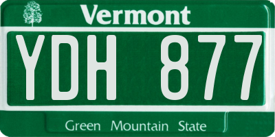 VT license plate YDH877