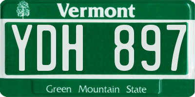 VT license plate YDH897