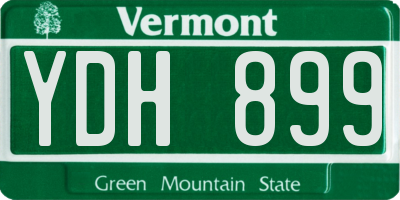 VT license plate YDH899