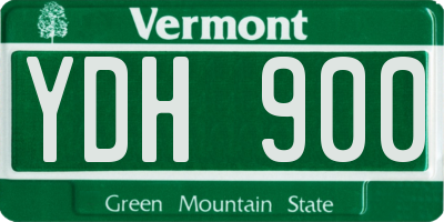 VT license plate YDH900