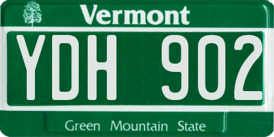 VT license plate YDH902