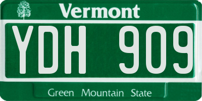 VT license plate YDH909