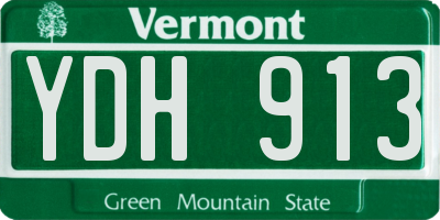 VT license plate YDH913