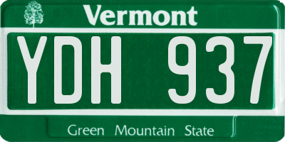 VT license plate YDH937