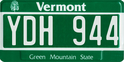 VT license plate YDH944