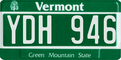 VT license plate YDH946