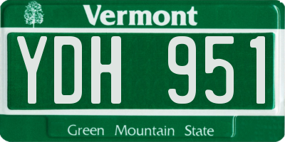VT license plate YDH951