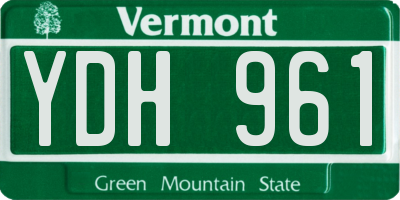 VT license plate YDH961