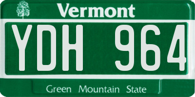 VT license plate YDH964