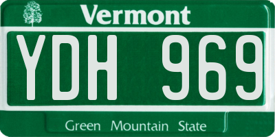 VT license plate YDH969