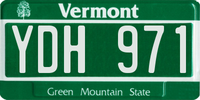 VT license plate YDH971