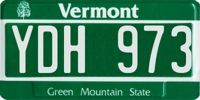 VT license plate YDH973