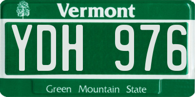 VT license plate YDH976