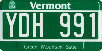 VT license plate YDH991