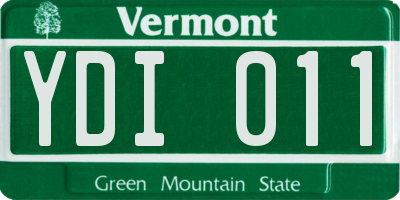 VT license plate YDI011