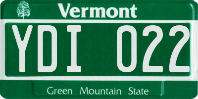 VT license plate YDI022