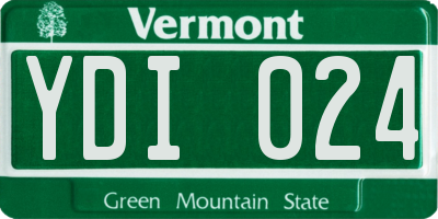 VT license plate YDI024