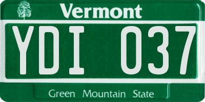 VT license plate YDI037