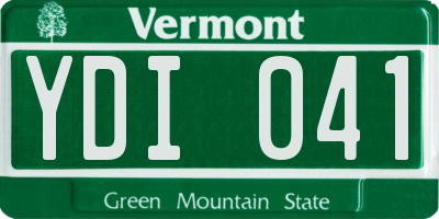 VT license plate YDI041