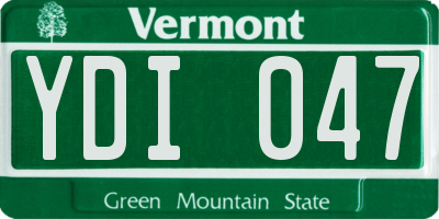 VT license plate YDI047