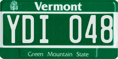 VT license plate YDI048
