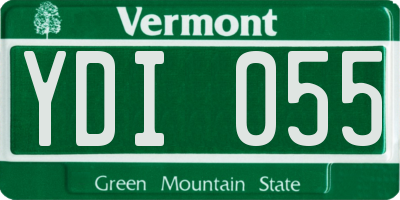 VT license plate YDI055