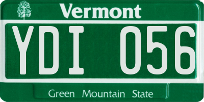 VT license plate YDI056