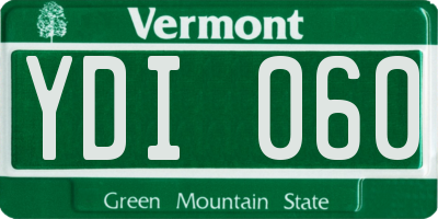 VT license plate YDI060